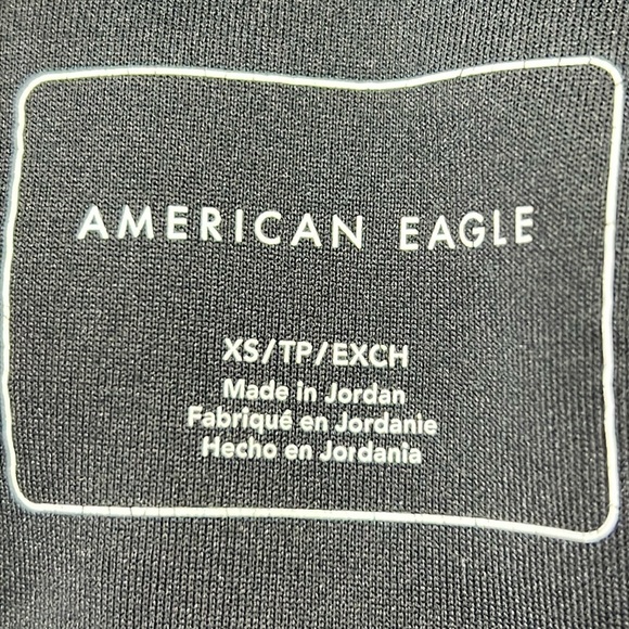 American Eagle Women’s Pullover Hoodie Sweatshirt XS Black Polyester/Viscose EUC - Picture 2 of 11